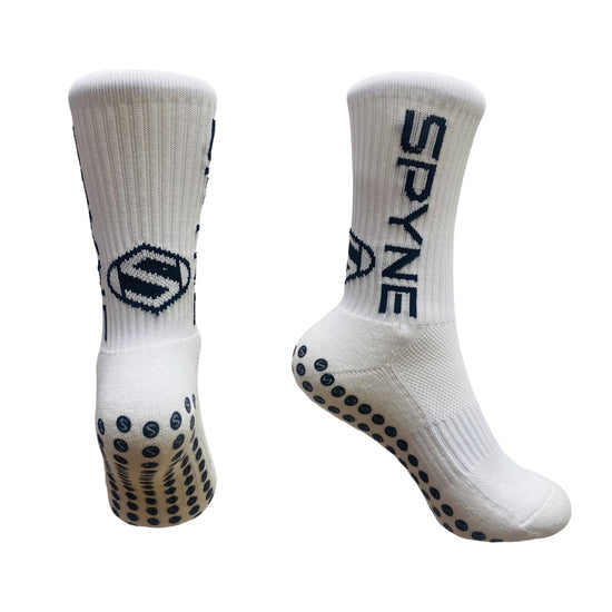 SPYNE Grip Socks- White